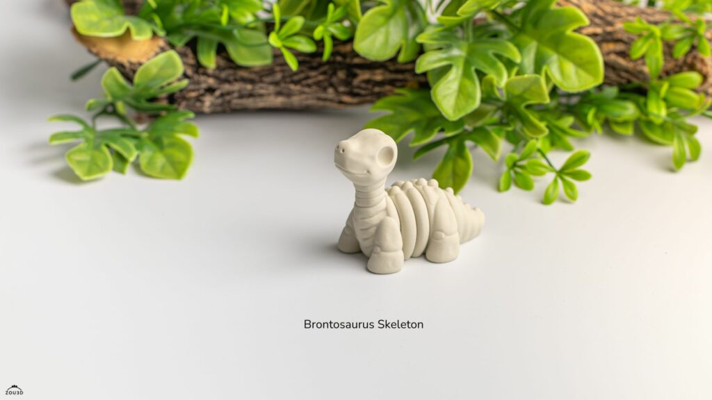 Brontosaurus Skeleton – ruchoma figurka do pomalowania 3D FDM