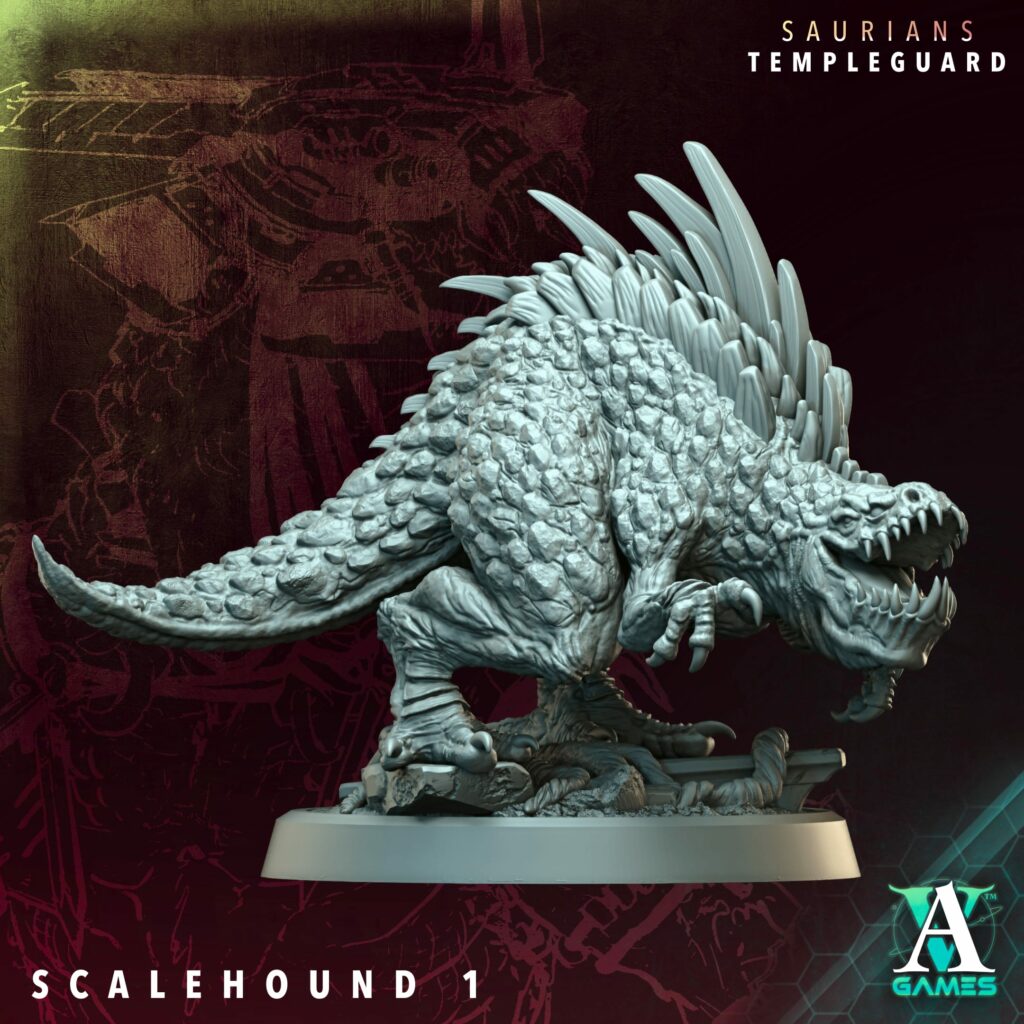 Saurians Templeguard – Scalehounds (zestaw 5 figurek)