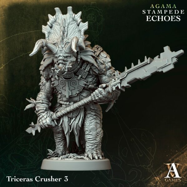 Zestaw figurek Triceras Crushers – 4 sztuki z podstawkami - obrazek 3