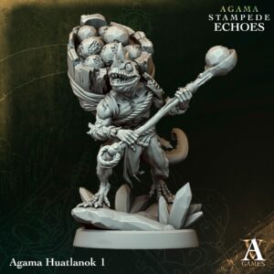 Zestaw figurek Agama Huatlanoks – 4 sztuki z podstawkami