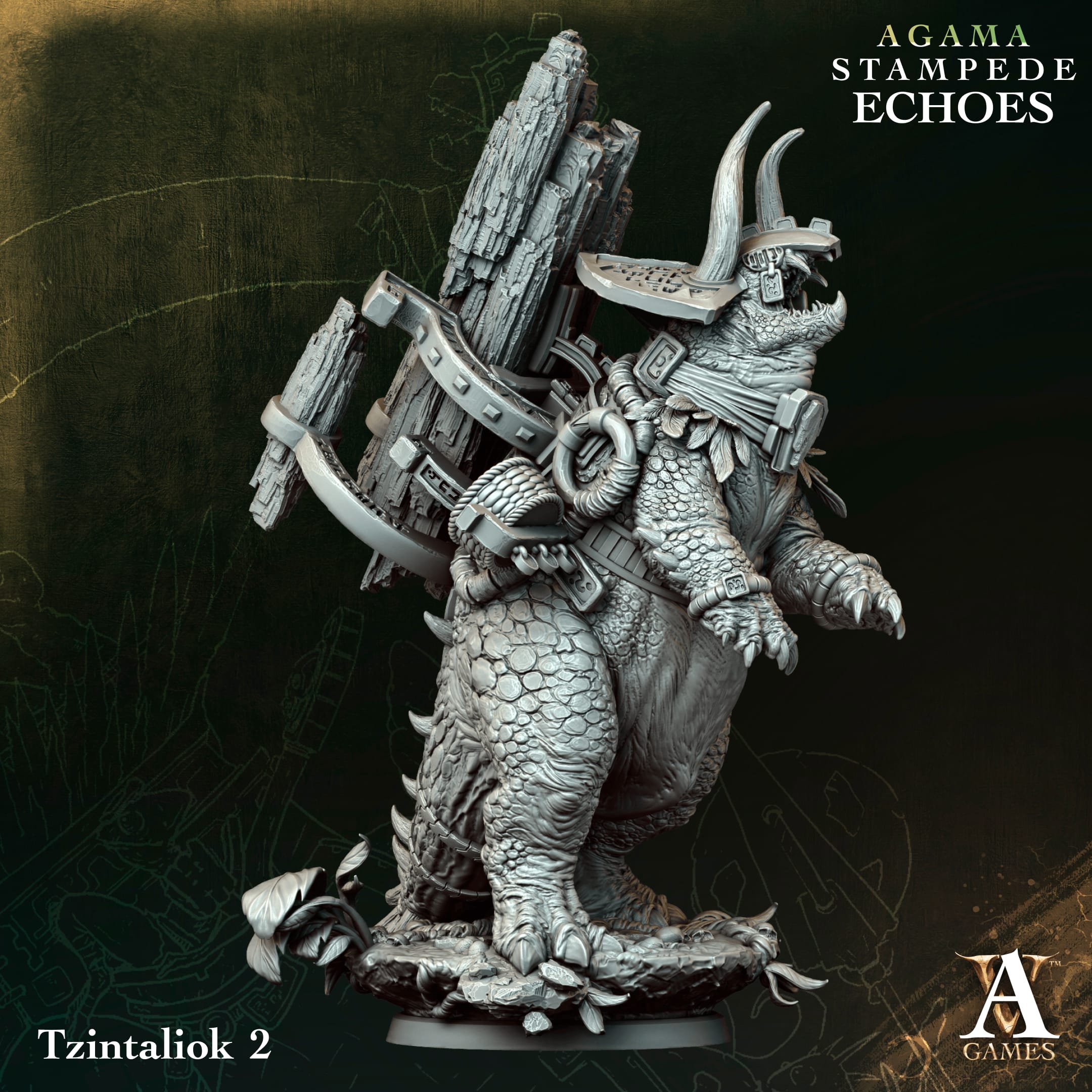 Zestaw figurek Tzintaliok – 4 sztuki z podstawkami - obrazek 3