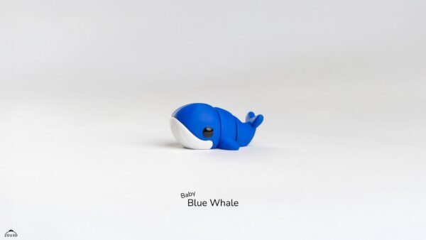 Baby Blue Whale – ruchoma figurka 3D FDM - obrazek 3
