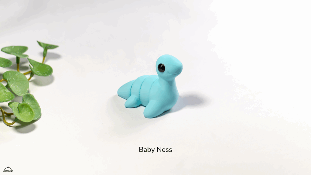 Baby Ness – ruchoma figurka do pomalowania 3D FDM
