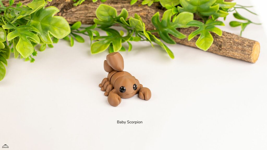 Baby Scorpion – ruchoma figurka do pomalowania 3D FDM