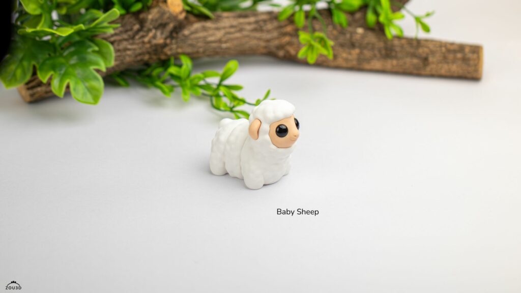 Baby Sheep – ruchoma figurka do pomalowania 3D FDM