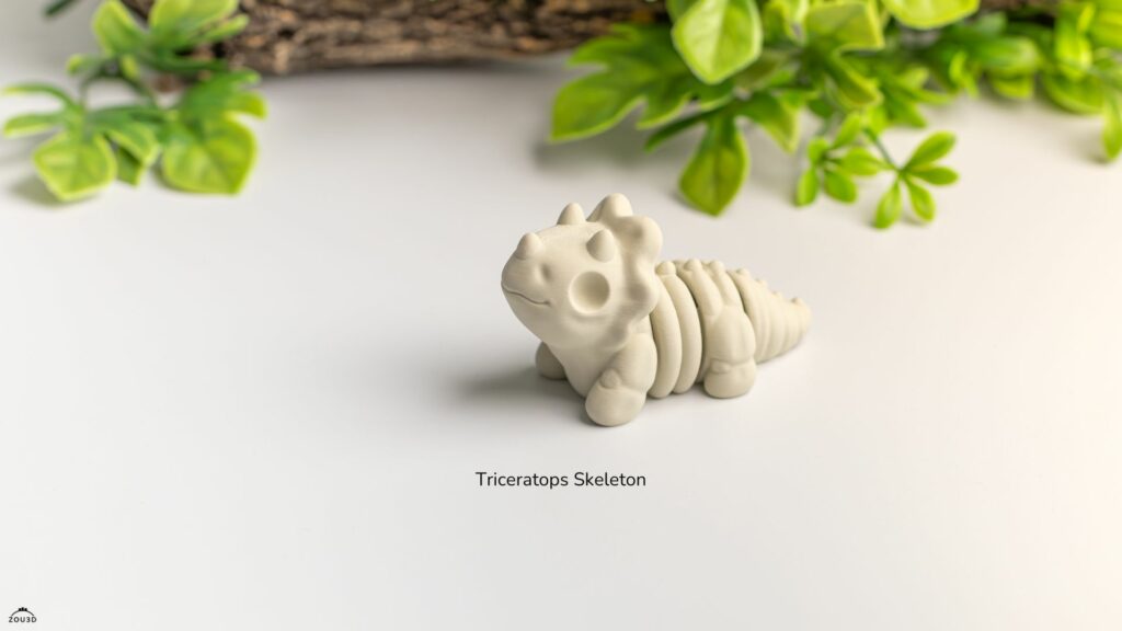 Triceratops Skeleton – ruchoma figurka do pomalowania 3D FDM