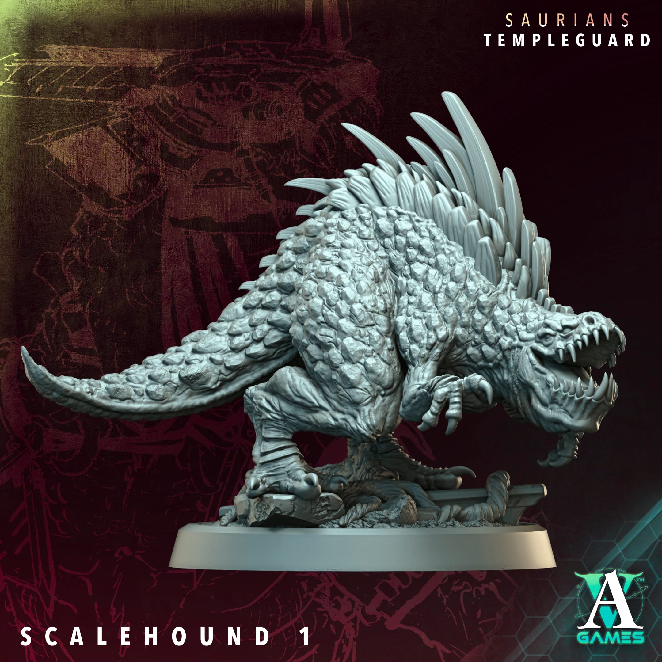 Saurians Templeguard – Scalehounds (zestaw 5 figurek)