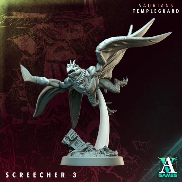 Saurians Templeguard – Screechers (zestaw 3 figurek) - obrazek 2