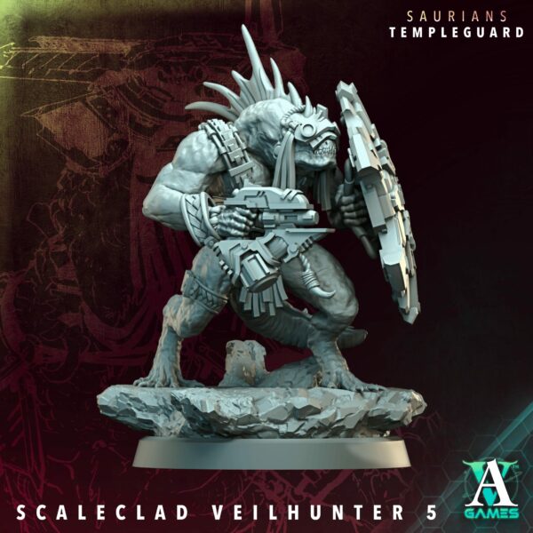 Saurians Templeguard – Scaleclad Veilhunters (zestaw 5 figurek) - obrazek 2