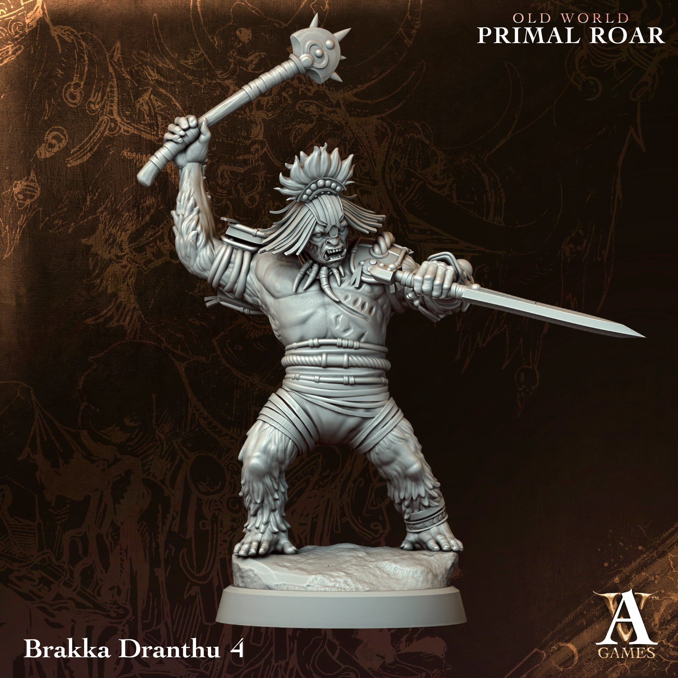 Brakka Dranthu Warband – Zestaw 4 Figurek – Old World Primal Roar - obrazek 4