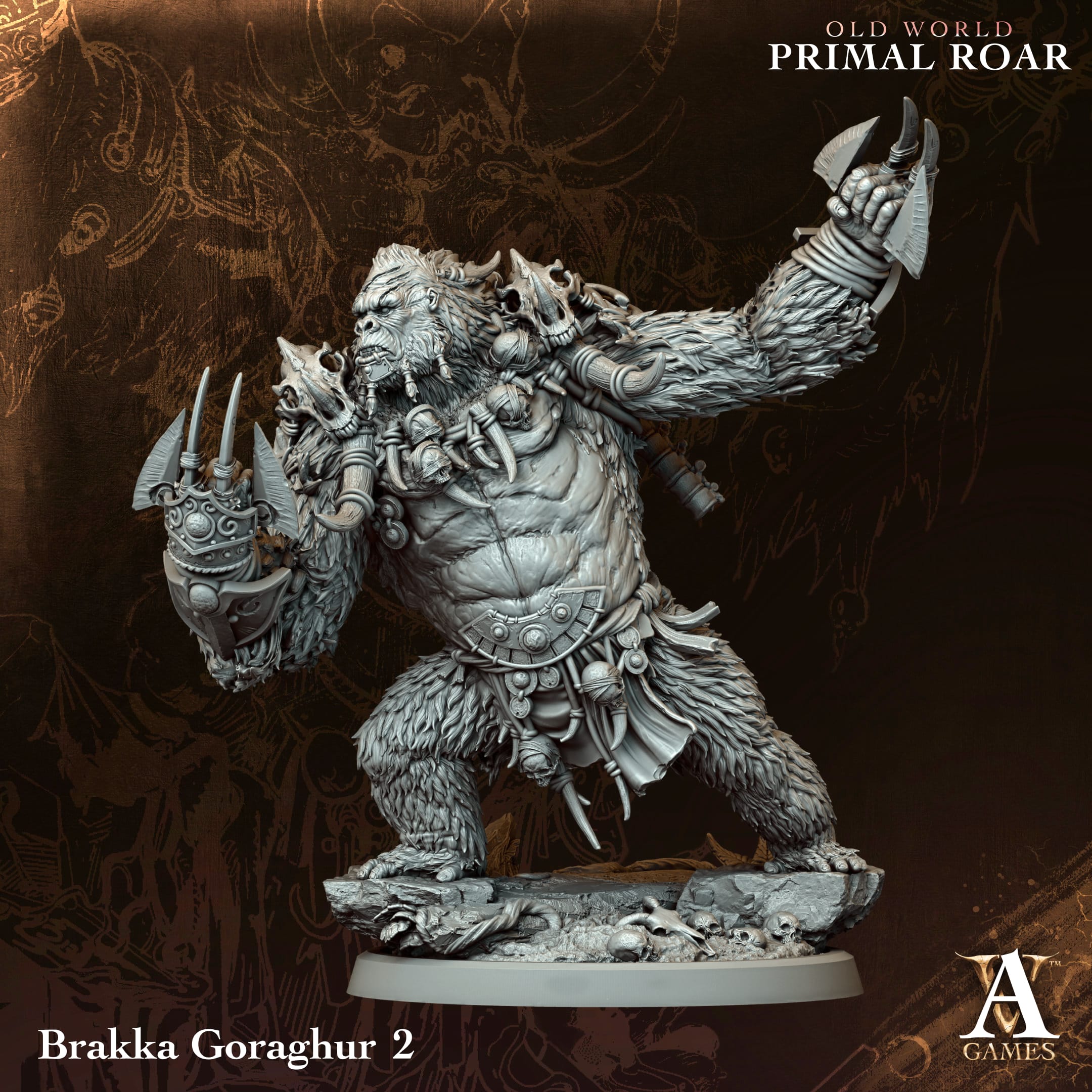 Brakka Goraghur Warband – Zestaw 4 Figurek – Old World Primal Roar - obrazek 3
