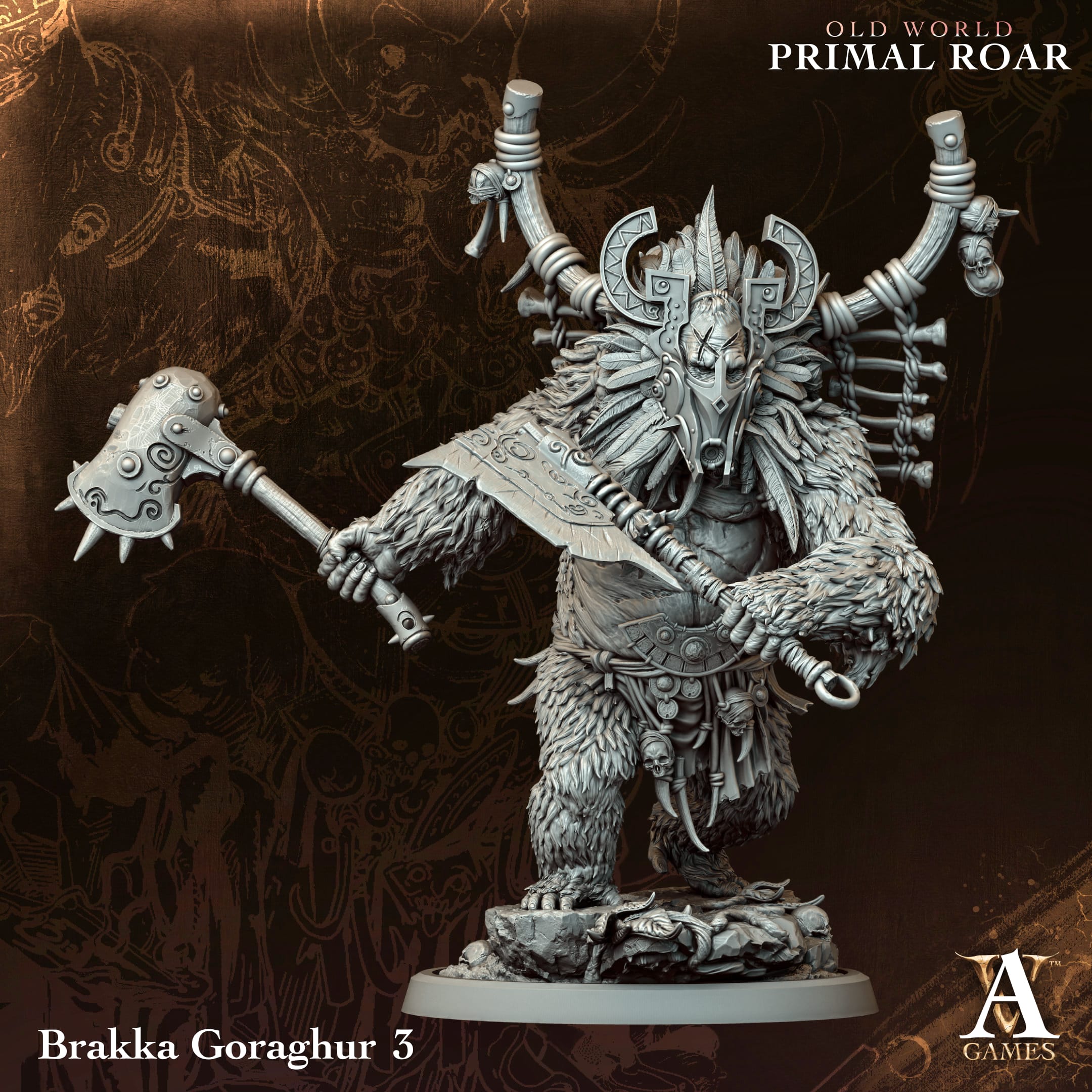Brakka Goraghur Warband – Zestaw 4 Figurek – Old World Primal Roar - obrazek 2