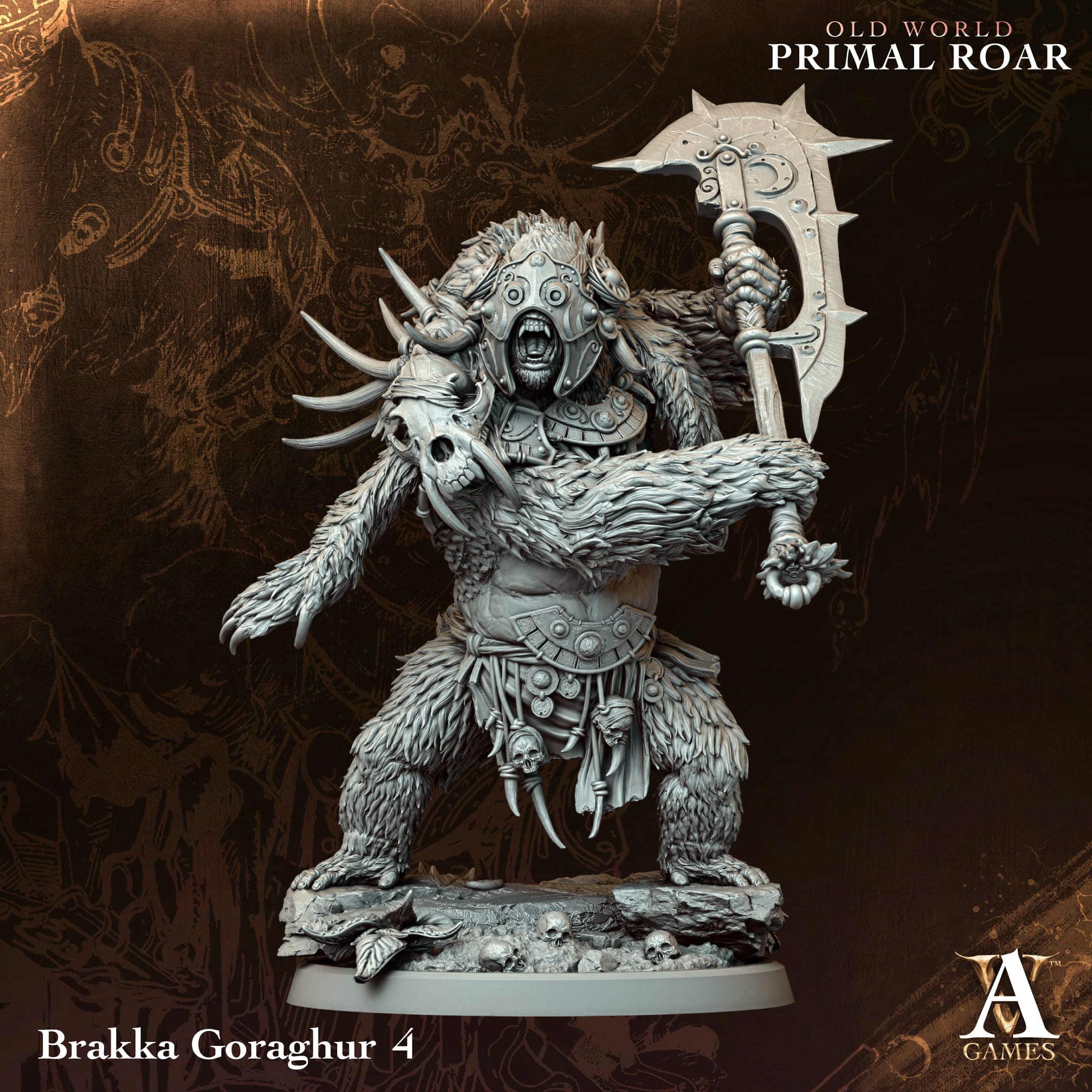 Brakka Goraghur Warband – Zestaw 4 Figurek – Old World Primal Roar - obrazek 4