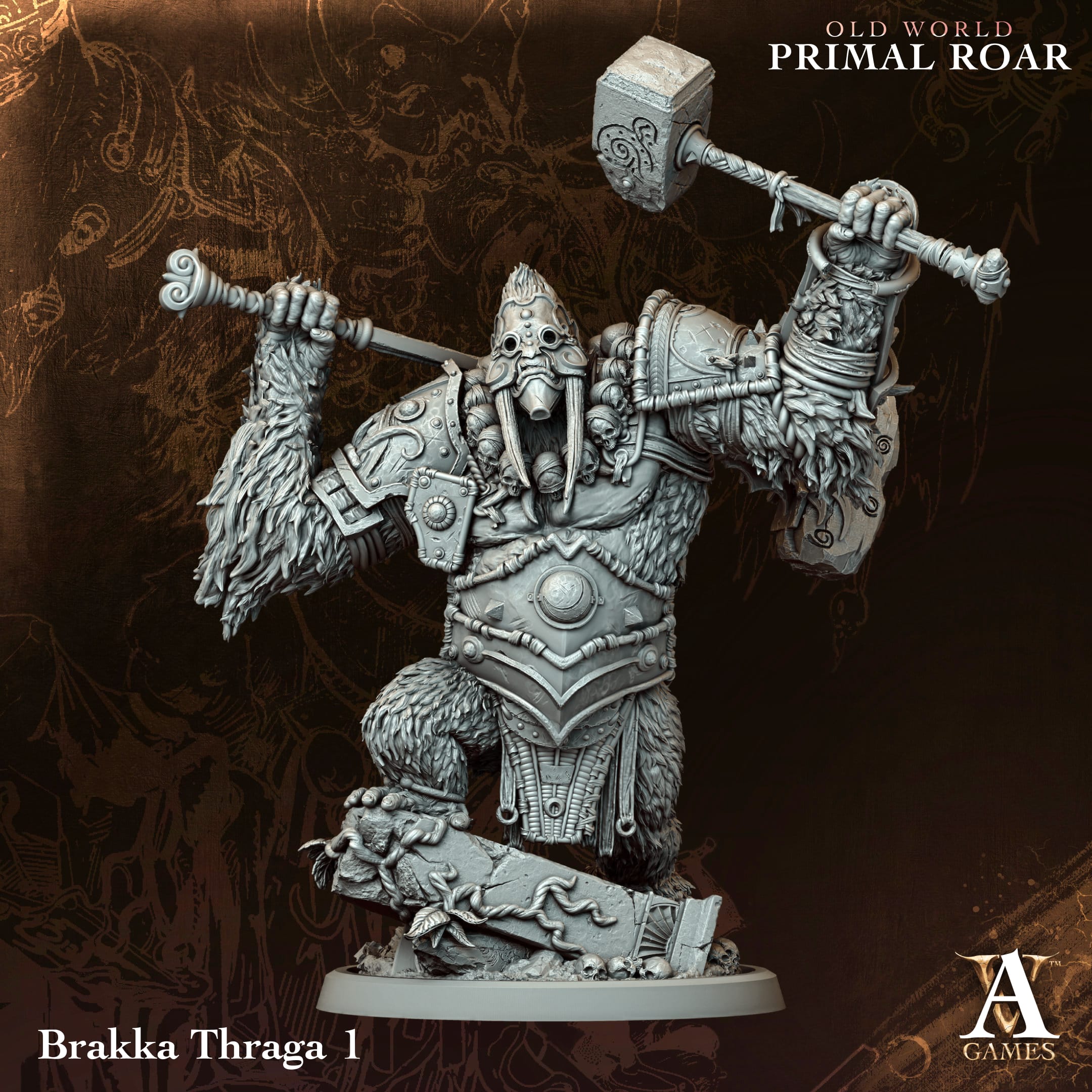 Brakka Thraga Warband – Zestaw 4 Figurek – Old World Primal Roar - obrazek 4