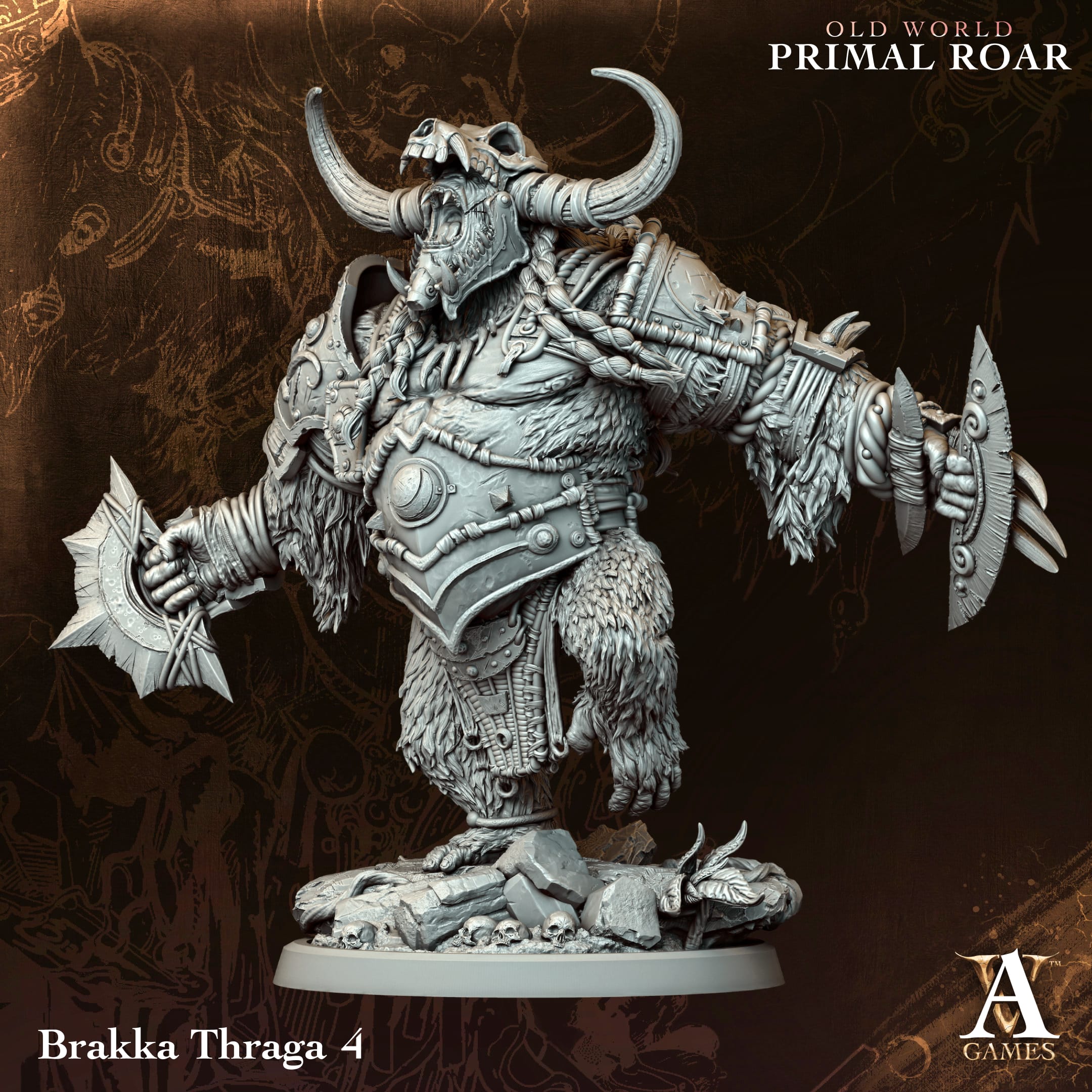Brakka Thraga Warband – Zestaw 4 Figurek – Old World Primal Roar
