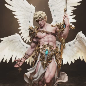 Cherub Cherubim Angel – Statuetka kolekcjonerska 1:6 ~62 cm