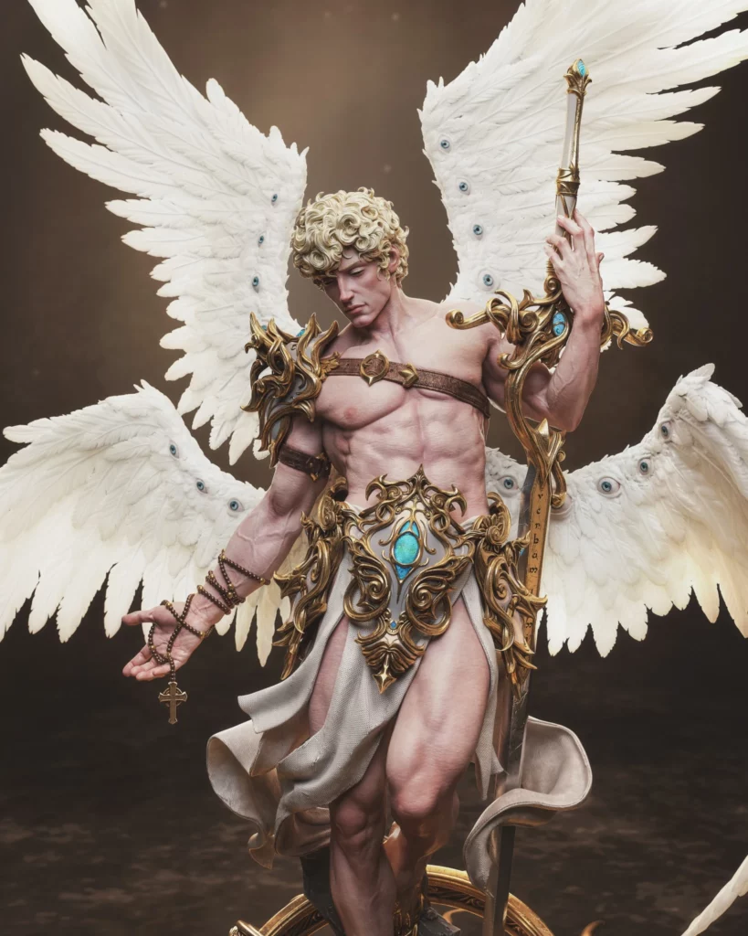 Cherub Cherubim Angel – Statuetka kolekcjonerska 1:6 ~62 cm