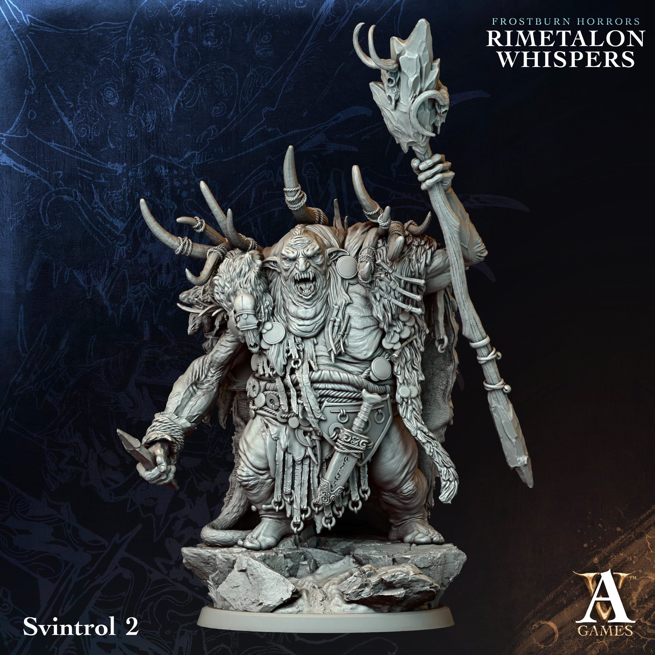 Rimetalon Whispers - Svintrol - Frostbound Trolls - zestaw 4 figur - obrazek 4