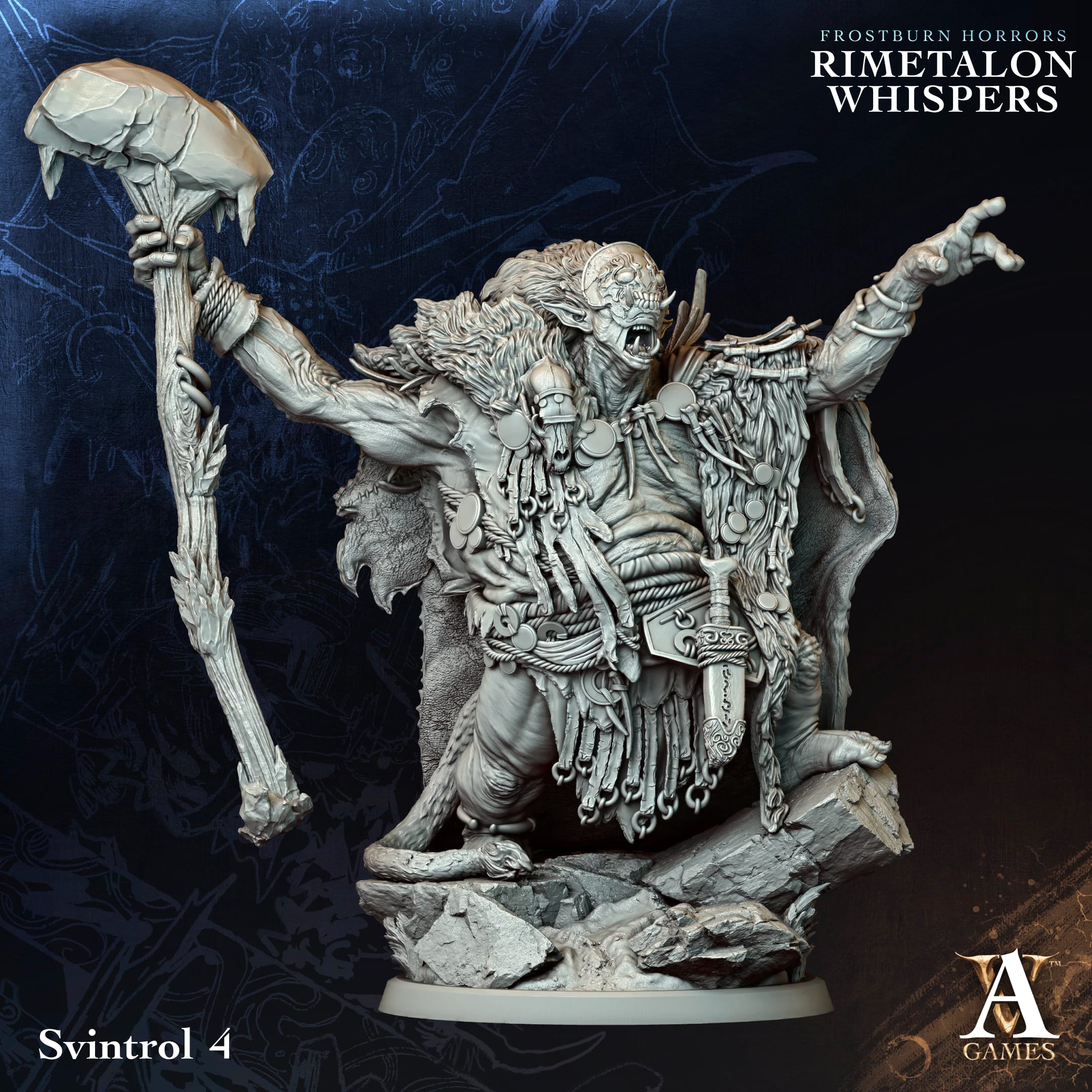 Rimetalon Whispers - Svintrol - Frostbound Trolls - zestaw 4 figur - obrazek 2
