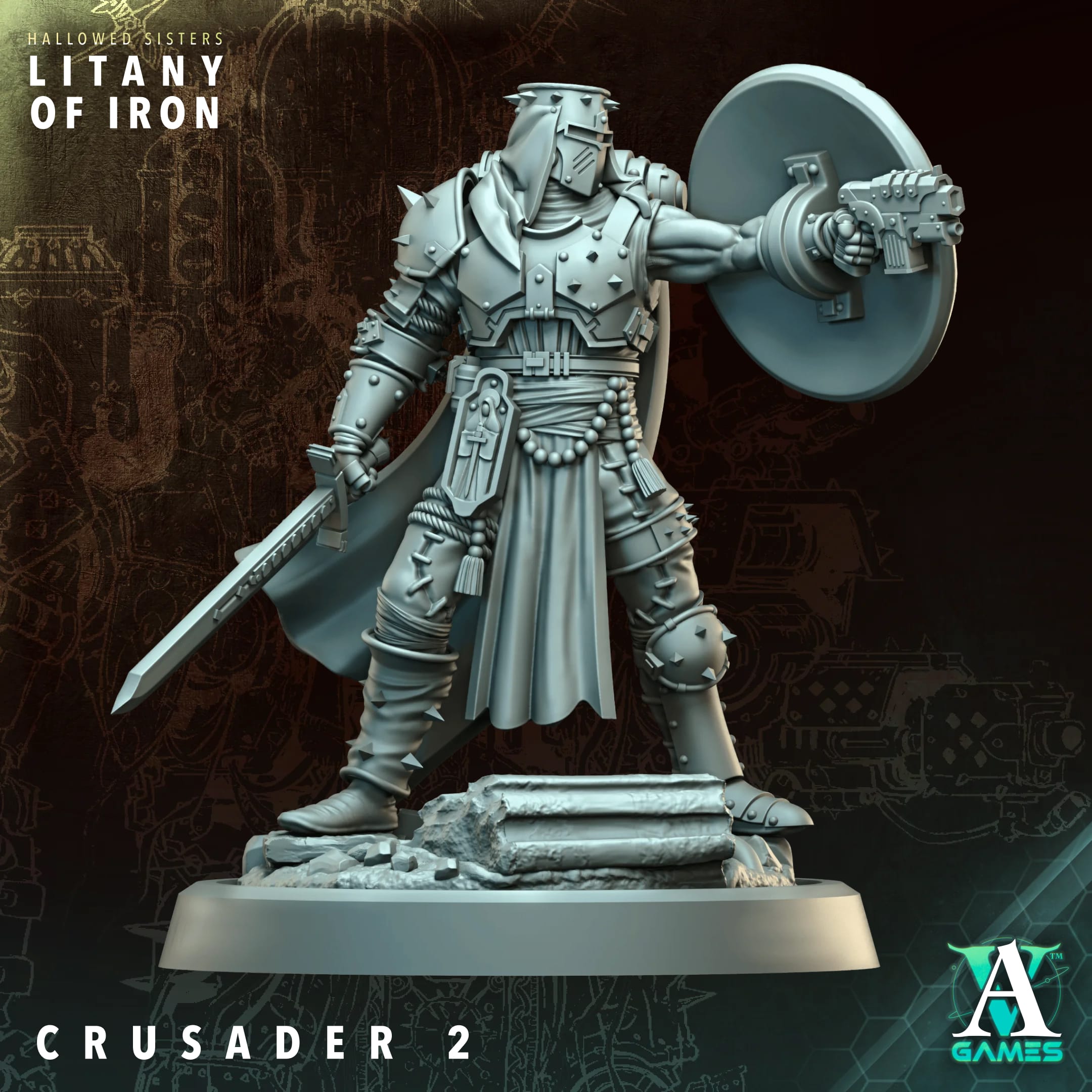 Crusader Squad – Hallowed Sisters – Litany of Iron (zestaw 5 figurek) - obrazek 4