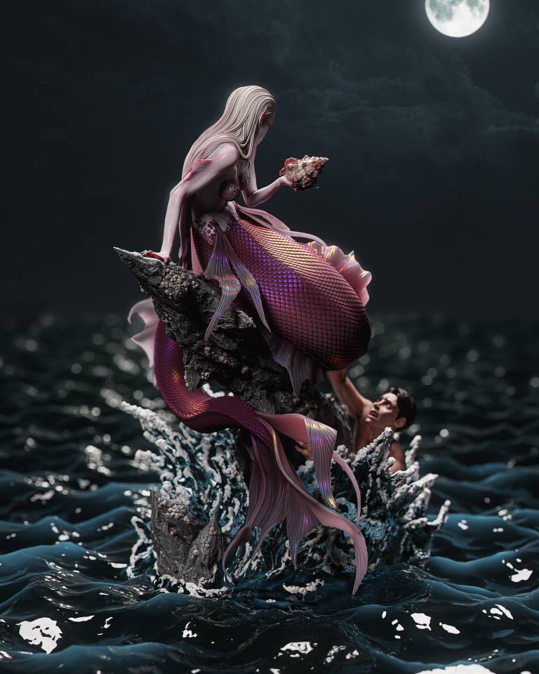 Mermaid – Statuetka kolekcjonerska – 1:6 ~41cm - obrazek 3