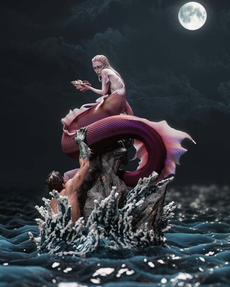 Mermaid – Statuetka kolekcjonerska – 1:6 ~41cm - obrazek 2